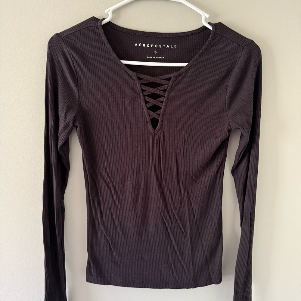 Aeropostale Black Long Sleeve Top